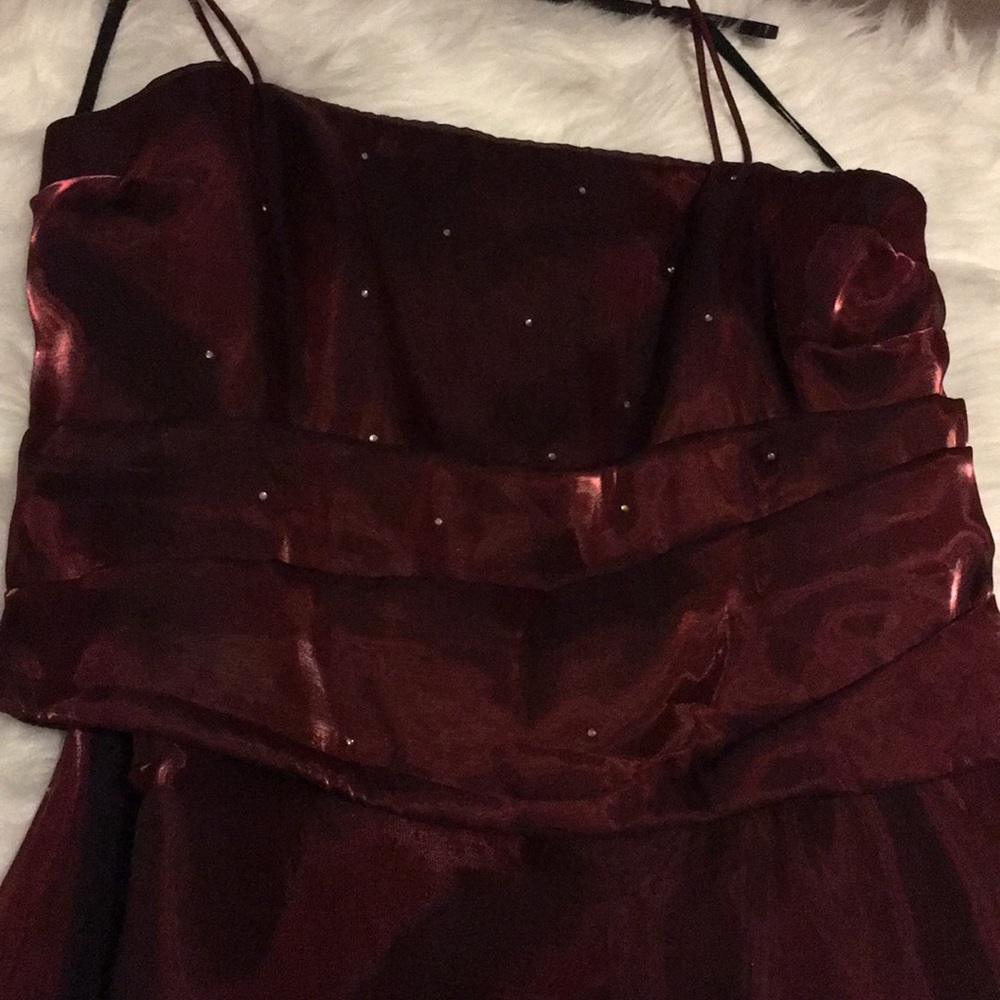 Long burgundy dress